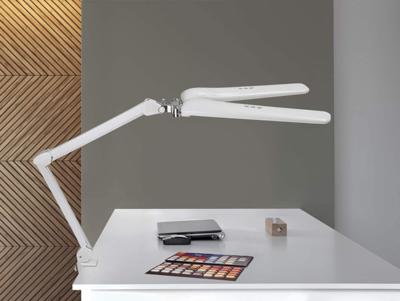 Werkpleklamp maul craft duo led met tafelklem wit