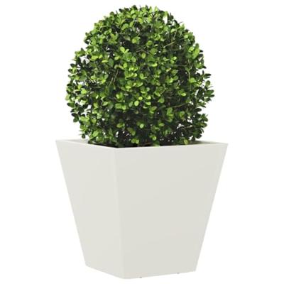 VidaXL Plantenbak 30x30x30 cm staal wit