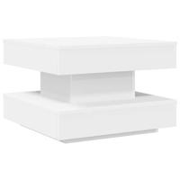 Salontafel 360 graden draaibaar 50x50x34,5 cm wit - thumbnail