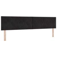 Boxspring bed met matras Zwart 200 x 200 cm Fluweel - thumbnail