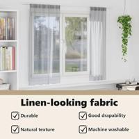 VidaXL Voile gordijn 2 pcs donkergrijs 175 x 140 cm polyester - thumbnail