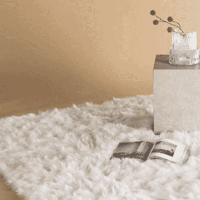 Nohr Vloerkleed 'Alexes' Fake Fur, 160 x 230cm, kleur Wit