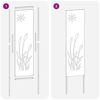 VidaXL Tuin privacy screen olijfgroen 32 x 140 cm koudgewalst staal