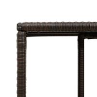 10-delige Loungeset met kussens poly rattan bruin - thumbnail