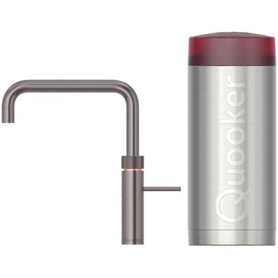 Quooker Fusion Square Keukenkraan Set - Kokend Warm- en Koud Water - Gunmetal - Inclusief COMBI+ Reservoir