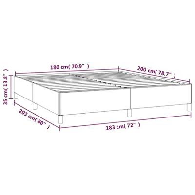 Bedframe zonder matras stof blauw 180x200 cm
