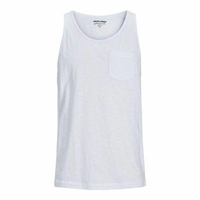 Tank Top Heren Jack & Jones Tampa Slub Wit - Maat: L