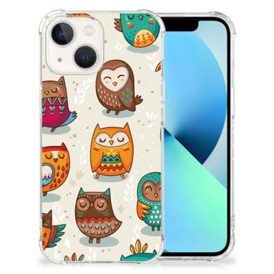 iPhone 13 Case Anti-shock Vrolijke Uilen