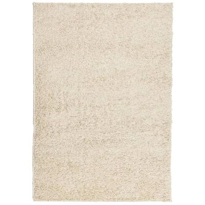 VidaXL Vloerkleed shaggy hoogpolig modern 140x200 cm goudkleurig