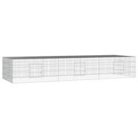 VidaXL Konijnenkooi met 3 panelen 325x109x54 cm gegalvaniseerd ijzer - thumbnail