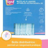 Set van 20 TIGEX-onderleggers, wegwerp wit - thumbnail