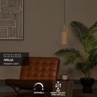 Lucide NINJA - Hanglamp - Ø 11,5 cm - 1xE27 - Geel - thumbnail