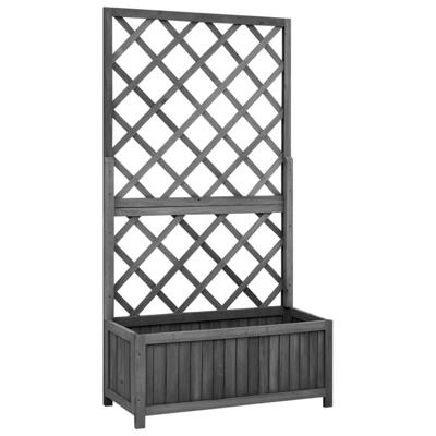VidaXL Latwerkplantenbak 70x30x135 cm massief vurenhout zwart VidaXL Latwerkplantenbak 70x30x135 cm massief vurenhout zwart