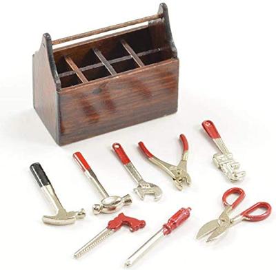 Fastrax Scale Wood Tool Box w/Cast Metal Tools