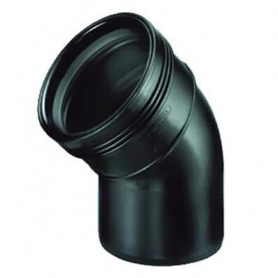PP bocht 45 graden spie en manchet - 110 mm PP bocht 45 graden spie en manchet - 110 mm