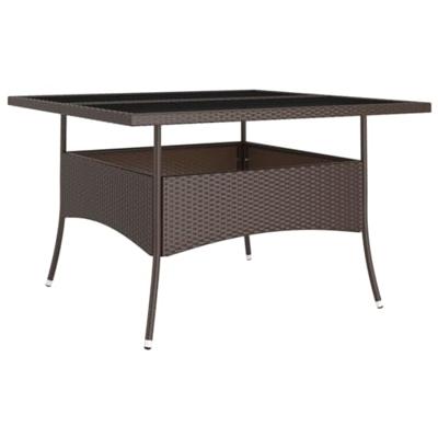 9-delige Tuinset poly rattan bruin