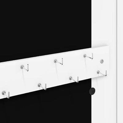 Sieradenkast met spiegel wandgemonteerd 30x8,5x67 cm wit