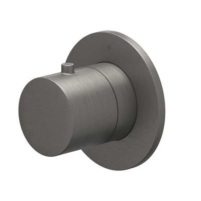 Afbouwdeel IVY Bond Flow-Through Stopkraan Symmetry Met Rond Rozet Geborsteld Metal Black PVD IVY