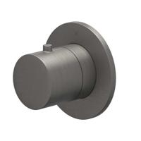 Afbouwdeel IVY Bond Flow-Through Stopkraan Symmetry Met Rond Rozet Geborsteld Metal Black PVD IVY - thumbnail