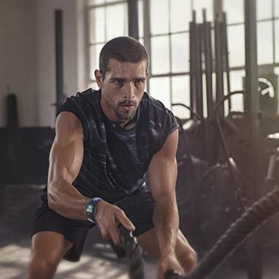 Hama Sportpolsband Voor Fitbit Versa3/Sense Ademend Universeel Donkerb./grijs