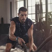 Hama Sportpolsband Voor Fitbit Versa3/Sense Ademend Universeel Donkerb./grijs - thumbnail