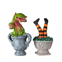 Spooky Planter Urns Set Of 2 Kerst LEMAX - Lemax - thumbnail