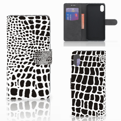 Apple iPhone Xs Max | Telefoonhoesje | Met pasjeshouder | Slangenprint