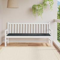 Tuinbank Kussen Plaid Zwart 180 x 50 x 4 cm Oxford stof - thumbnail