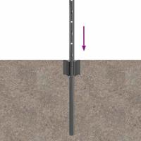 VidaXL Afrasteringspaal 5 pcs grijs 80 cm staal - thumbnail