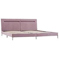 Bedframe met LED stof roze 180x200 cm - thumbnail
