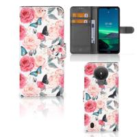 Nokia 1.4 Hoesje Butterfly Roses - thumbnail