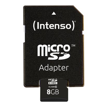Intenso High Performance microSDHC-kaart 8 GB Class 10 Incl. SD-adapter Intenso High Performance microSDHC-kaart 8 GB Class 10 Incl. SD-adapter