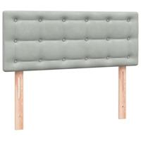 Boxspring met matras fluweel lichtgrijs 120x210 cm - thumbnail