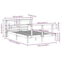 Bedframe zonder matras massief grenenhout 120x190 cm - thumbnail