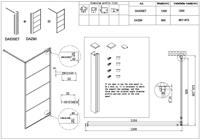 Saqu Devine industriële inloopdouche incl. antikalkbehandeling 90x210cm mat zwart - thumbnail