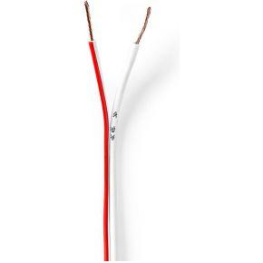 Speaker-Kabel | 2x 0,75 mm2 | 100 m | Folieverpakking | Wit