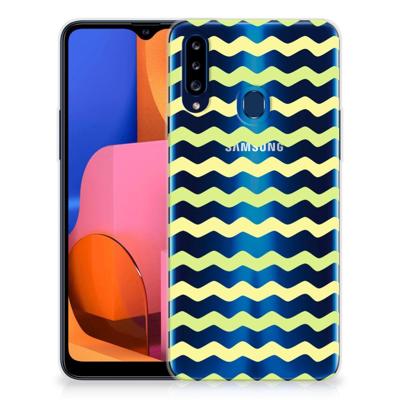 Samsung Galaxy A20s | TPU bumper | Waves Yellow