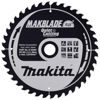 Makita Accessoires Afkortzaagblad | Hout | 260x30x40T 5G - B-32487