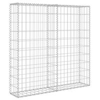 Schanskorf muur met deksels 80x20x100 cm gegalvaniseerd staal - thumbnail