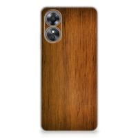 OPPO A17 | Bumper Hoesje | Donker Hout - thumbnail