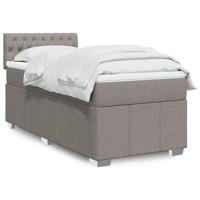 Boxspring met matras stof taupe 80x200 cm - thumbnail