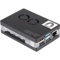 Joy-it RB-CaseP4+03 SBC-behuizing Geschikt voor serie: Raspberry Pi® Incl. actieve koeler, Met magneetsluiting Transparant - thumbnail