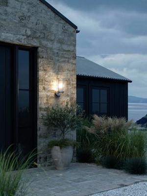 Buitenlamp messing goud &apos;Linton&apos; E27 fitting modern - thumbnail