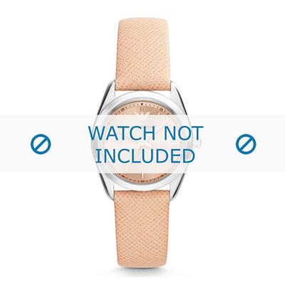 Horlogeband Armani AR6032 Leder Beige 14mm