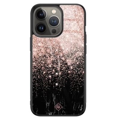 iPhone 13 Pro glazen hardcase - Marmer twist iPhone 13 Pro glazen hardcase - Marmer twist