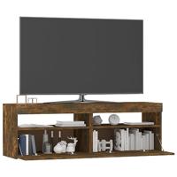 Tv-meubel met LED-verlichting 120x35x40 cm gerookt eikenkleurig - thumbnail