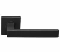 Formani Basics BSQ2-G deurkruk geveerd op vierkant rozet - mat zwart - thumbnail