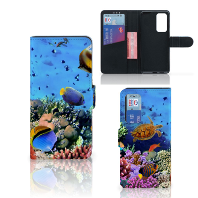 Huawei P40 | Telefoonhoesje | Met pasjeshouder | Vissen