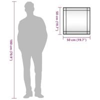 VidaXL Wandspiegel vierkant 50x50 cm ijzer zwart - thumbnail