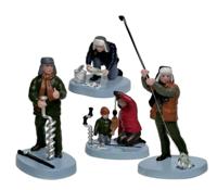 Ice Fishers Polyresin 11cm 4 stuks Santaville - Santaville - thumbnail